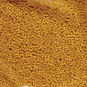 Matte Opaque Mustard Miyuki Seed Beads 15/0