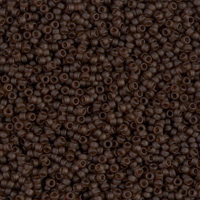 Matte Transparent Taupe Frosted Miyuki Seed Beads 15/0