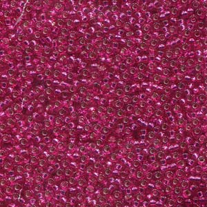 Silver-Lined Raspberry Transparent Miyuki Seed Beads 15/0