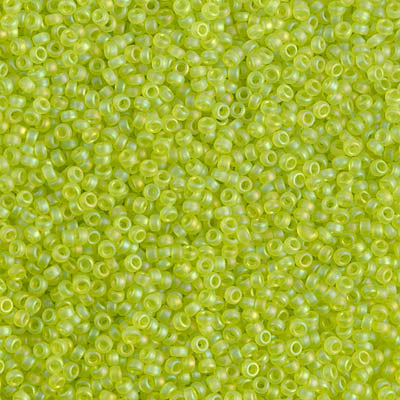 Matte Chartreuse AB Miyuki Seed Beads 15/0