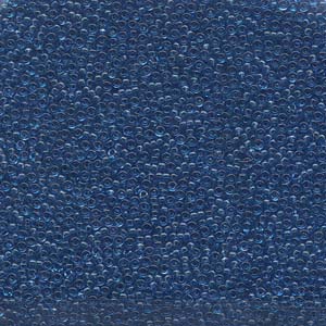 Transparent Capri Blue Miyuki Seed Beads 15/0