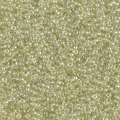 Sparkling Peridot Lined Miyuki Seed Beads 15/0