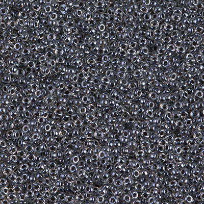 Sparkling Dark Grey Lined Miyuki Seed Beads 15/0