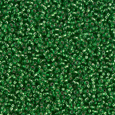 Silver-Lined Light Green Miyuki Seed Beads 15/0