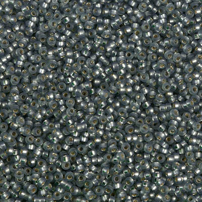 Semi-Matte Silver-Lined Light Green Miyuki Seed Beads 15/0