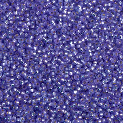 Semi-Matte Silver-Lined Purple Miyuki Seed Beads 15/0