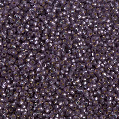 Semi-Matte Silver-Lined Violet Miyuki Seed Beads 15/0