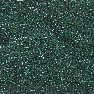 Silver-Lined Emerald Miyuki Seed Beads 15/0