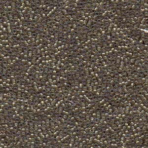 Sparkling Taupe Line Smoky Amethyst AB Miyuki Seed Beads 15/0