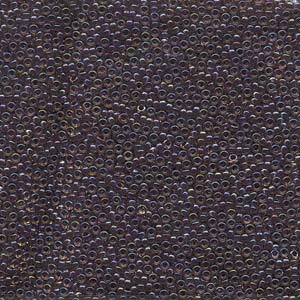 Dark Amethyst Lined Topaz AB Miyuki Seed Beads 15/0