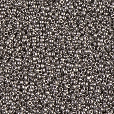 Matte Metallic Silver Miyuki Seed Beads 15/0
