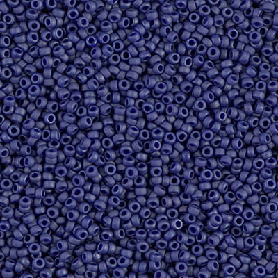Matte Metallic Sapphire Blu Miyuki Seed Beads 15/0