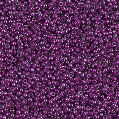 Fuchsia Lined Crystal Miyuki Seed Beads 15/0