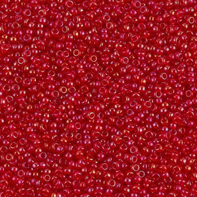 Cl Red/Red AB Miyuki Seed Beads 15/0