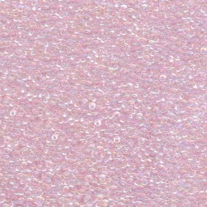 Lined Pink AB Miyuki Seed Beads 15/0