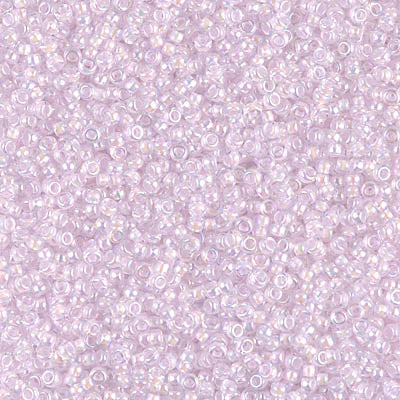 Lined Pale Pink Miyuki Seed Beads 15/0