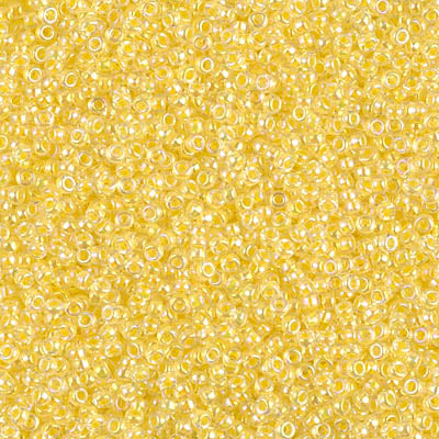 Lined Pale Yellow Miyuki Seed Beads 15/0