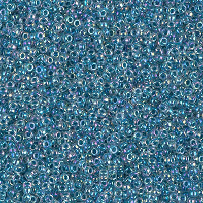 Lined Light Blue Miyuki Seed Beads 15/0