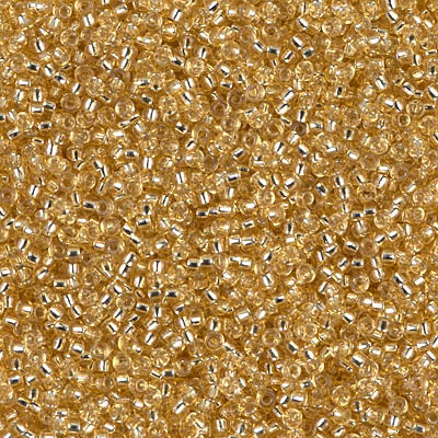 Silver-Lined Gold Miyuki Seed Beads 15/0