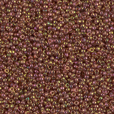 Dark Topaz Rainbow Gold Luster Miyuki Seed Beads 15/0
