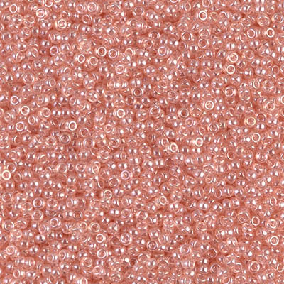 Transparent Pink Luster Miyuki Seed Beads 15/0