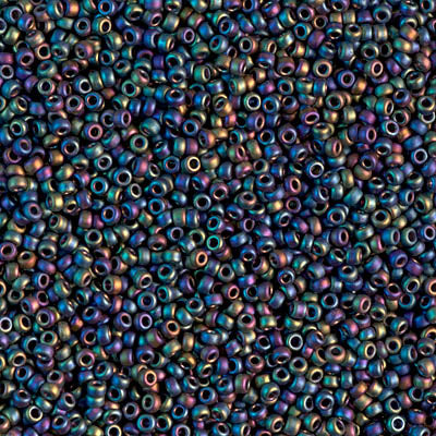 Matte Opaque Multi Iris Miyuki Seed Beads 15/0