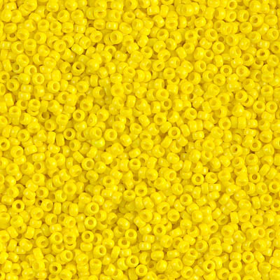 Opaque Yellow Miyuki Seed Beads 15/0