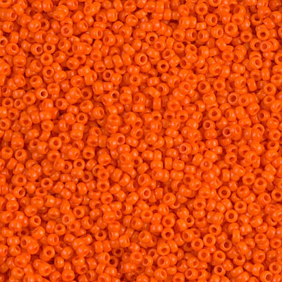 Opaque Orange Miyuki Seed Beads 15/0