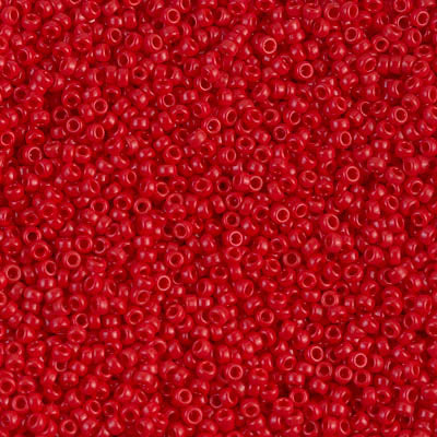 Opaque Red Miyuki Seed Beads 15/0