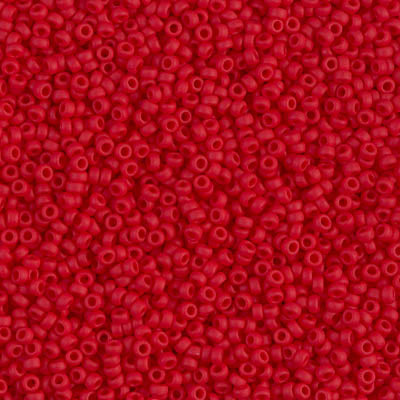 Opaque Dark Red Miyuki Seed Beads 15/0
