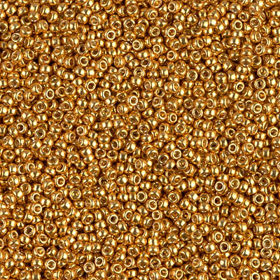 Duracoat Galvanized Yellow Gold Miyuki Seed Beads 15/0