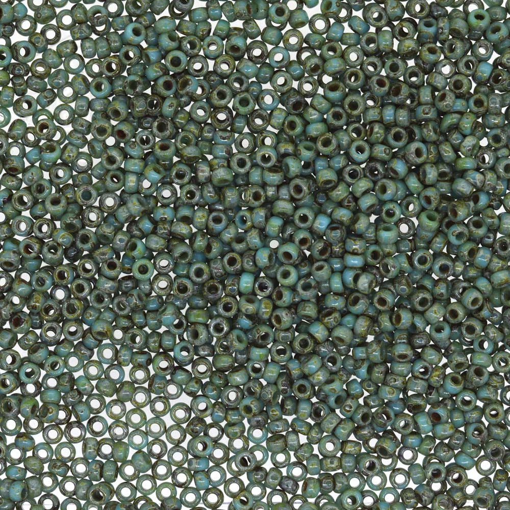Picasso Sea Foam Green Miyuki Seed Beads 15/0