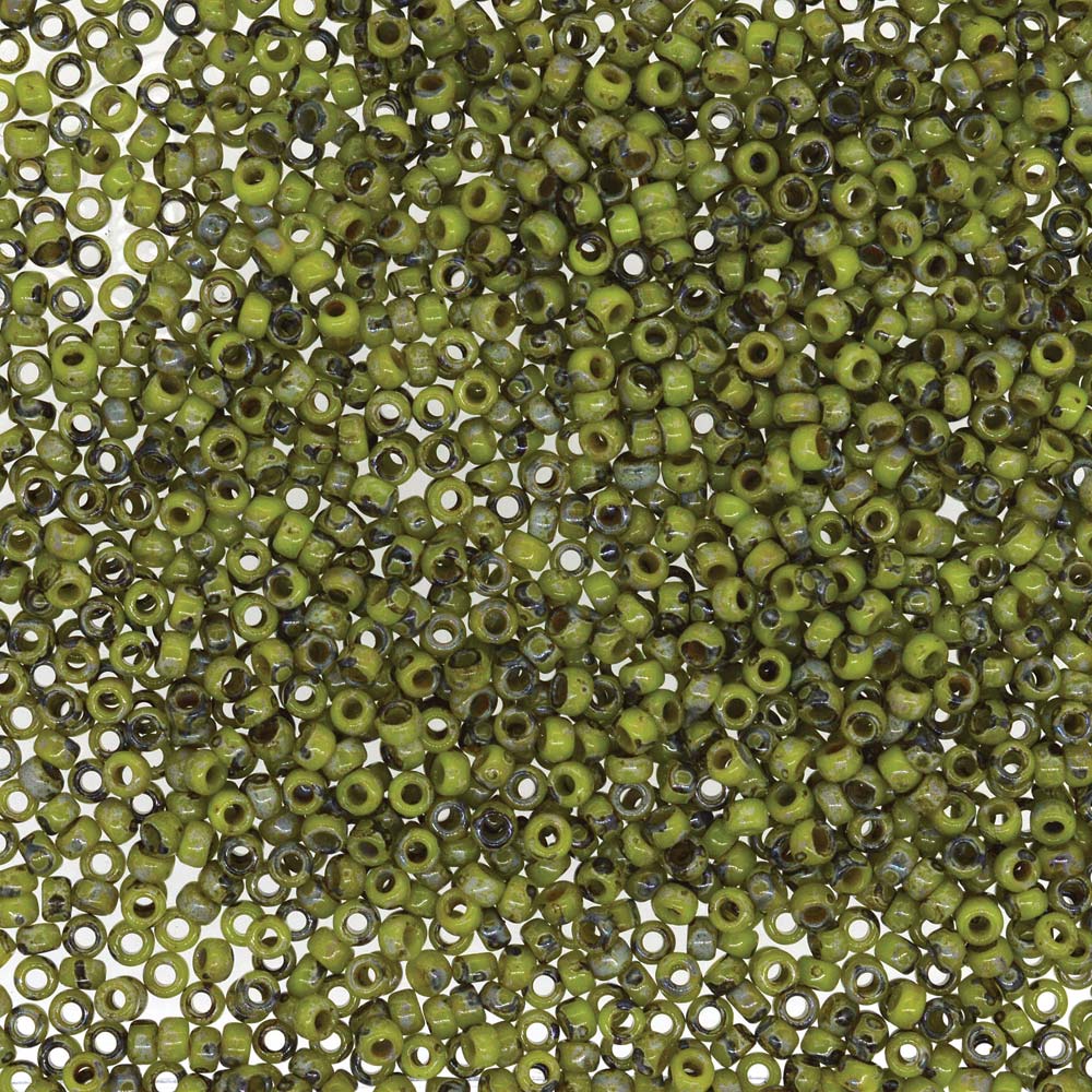 Picasso Chartreuse Miyuki Seed Beads 15/0