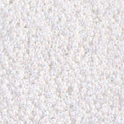 White Pearl AB Miyuki Seed Beads 15/0