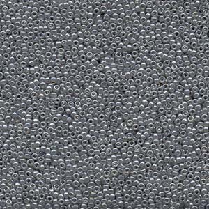 Silver Gray Ceylon Miyuki Seed Beads 15/0