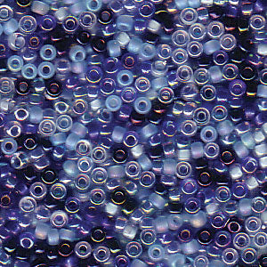 Mix Blue Tones Miyuki Seed Beads 15/0