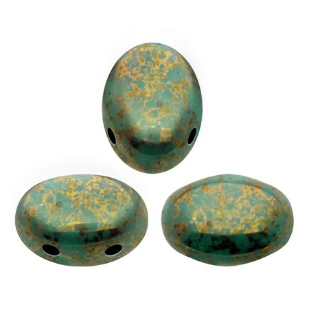 Green Turquoise Bronze Samos par Puca Beads