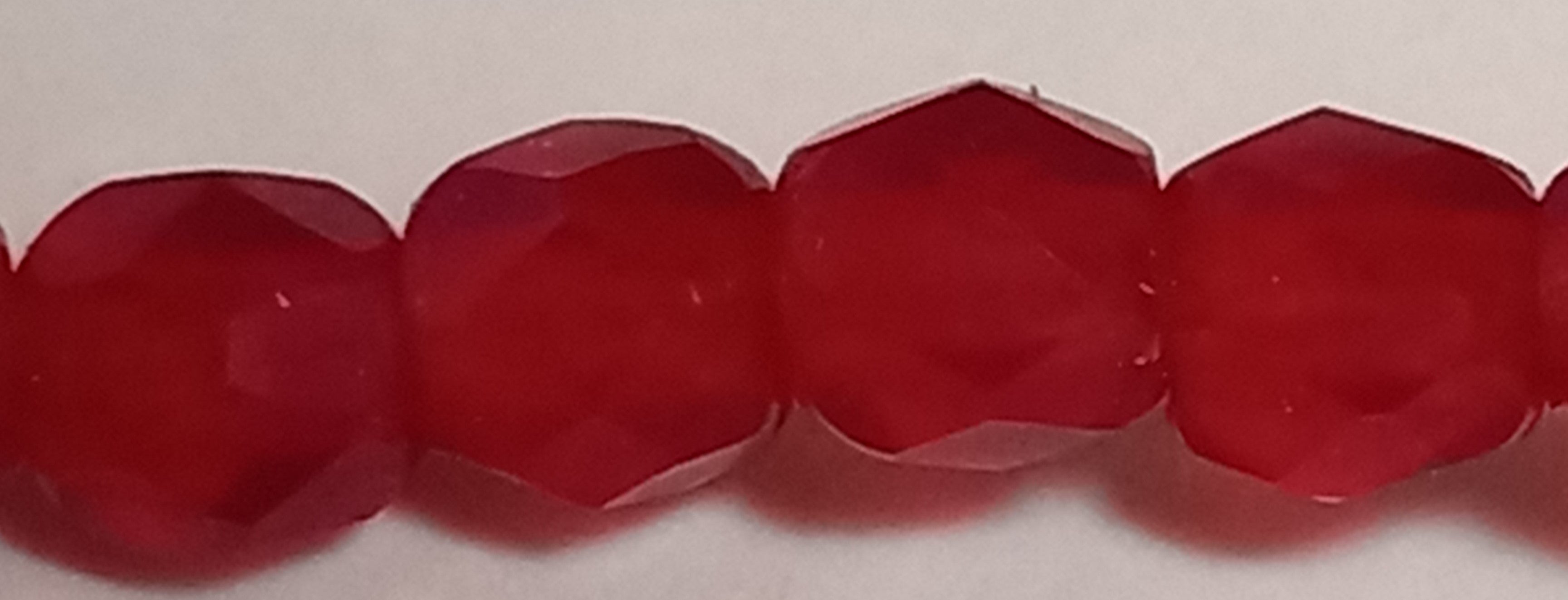 3MM Luster Ruby Czech Glass Fire Polished Beads