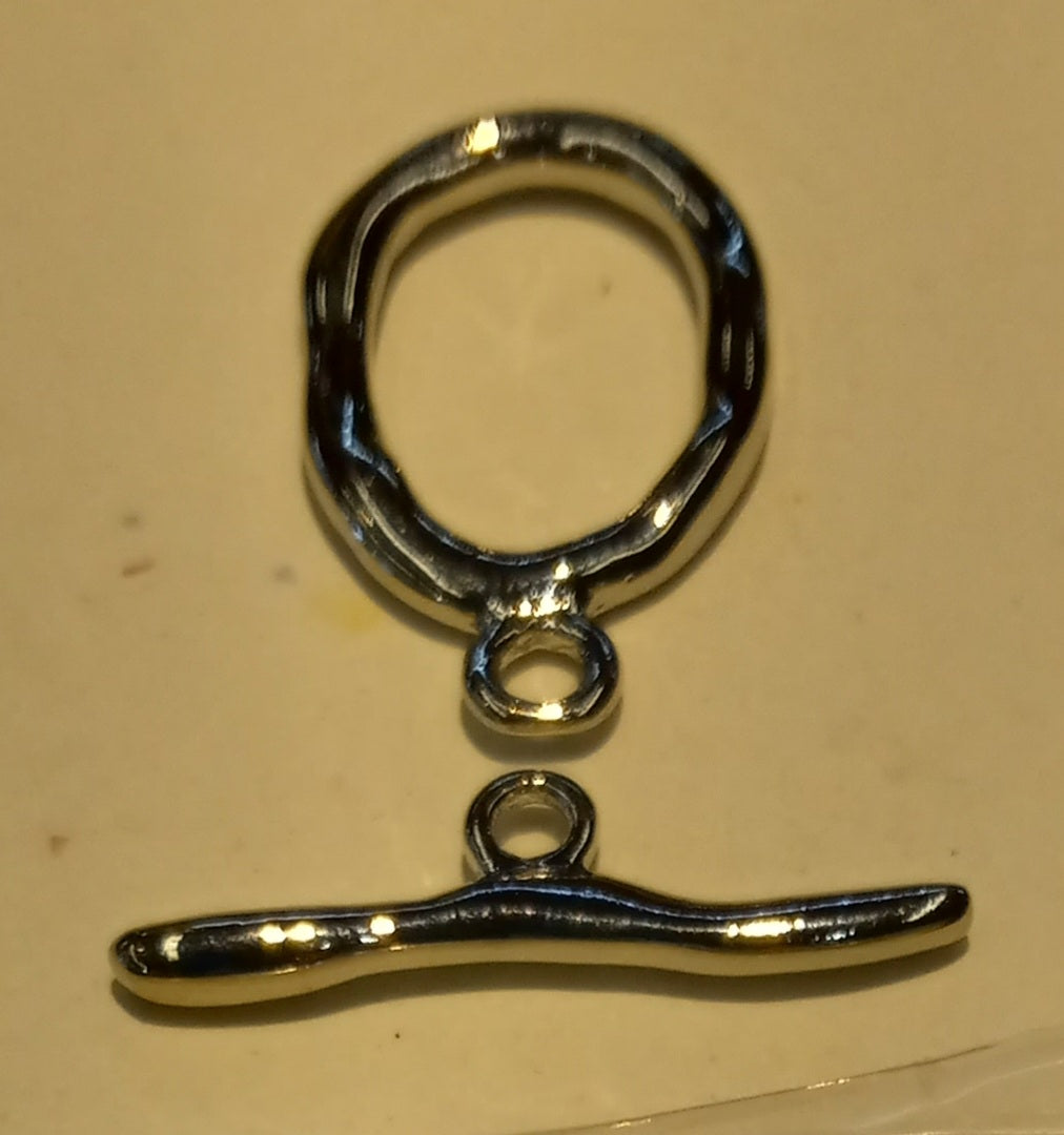 Toggle Clasp SP 25.5x36mm Irreg Oval