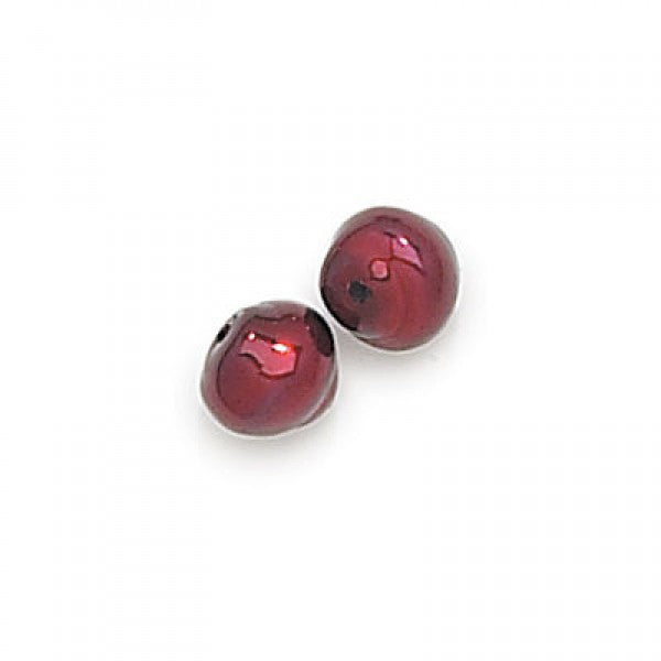 Czech Glass Burgundy Snail Baroque Pearls 6mm