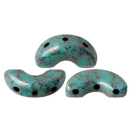 Green Turquoise Bronze Arcos par Puca Beads