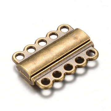 5-STRAND MAGNETIC BRASS PLATED CLASP