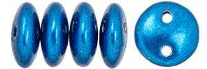 6MM Saturated Metallic Galaxy Blue CzechMates Lentil Beads