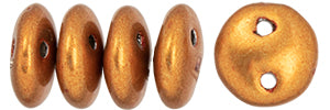6MM Saturated Metallic Hazel CzechMates Lentil Beads