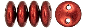 6MM Saturated Metallic Merlot CzechMates Lentil Beads