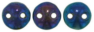 6MM Iris Blue CzechMates Lentil Beads
