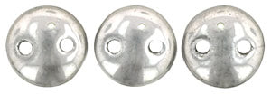 6MM Silver CzechMates Lentil Beads