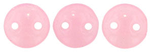 6MM Milky Pink CzechMates Lentil Beads