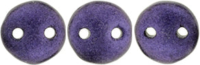 6MM Metallic Suede Purple CzechMates Lentil Beads