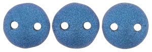 6MM Metallic Suede Blue CzechMates Lentil Beads